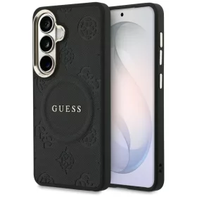   Guess - Saffiano Bazsarózsás Dombornyomott Gyűrű MagSafe (GUHMS26MPSAMSECK) - Samsung Galaxy S26 Plus - Fekete