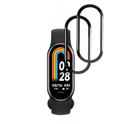 Techsuit - Nano Flex (2 pack) - Xiaomi Mi Band 8 / 8 NFC - Black
