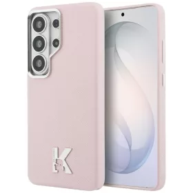   Karl Lagerfeld - Wrapped Grained Leather with K Head Logo MagSafe (KLHMS26L5PGFKHGP) - Samsung Galaxy S26 Ultra - Pink