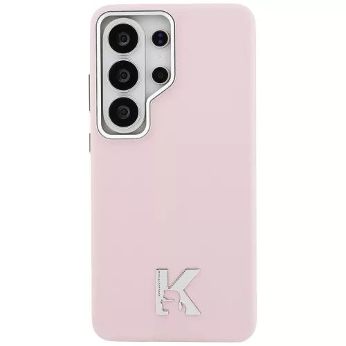Karl Lagerfeld - Wrapped Grained Leather with K Head Logo MagSafe (KLHMS26L5PGFKHGP) - Samsung Galaxy S26 Ultra - Pink