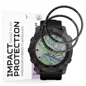 Techsuit - Nano Flex (2 pack) - Garmin Fenix 7X - Black