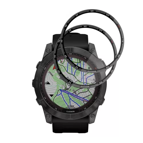 Techsuit - Nano Flex (2 pack) - Garmin Fenix 7X - Black