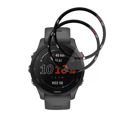 Techsuit - Nano Flex (2 pack) - Garmin Forerunner 255 / Forerunner 255 Music - Black