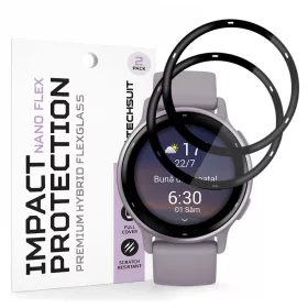 Techsuit - Nano Flex (2 pack) - Garmin vivoactive 5 - Black