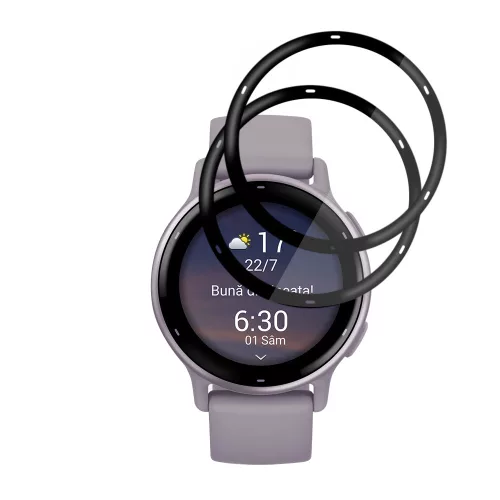 Techsuit - Nano Flex (2 pack) - Garmin vivoactive 5 - Black