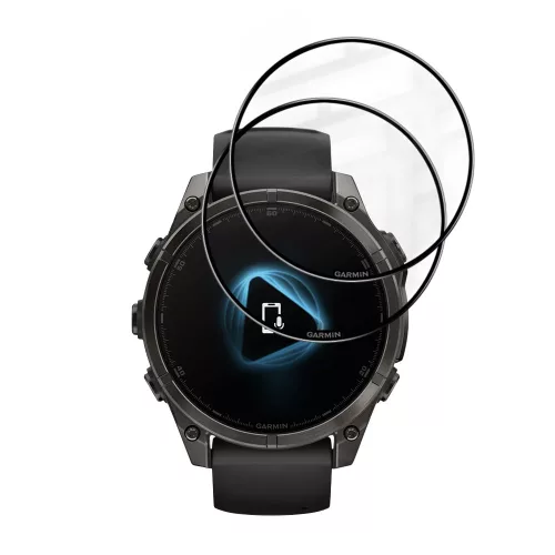 Techsuit - Nano Flex (2 pack) - Garmin Fenix 8 / Fenix 8 Pro 47mm - Black