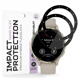 Techsuit - Nano Flex (2 pack) - Garmin Venu 3S - Black