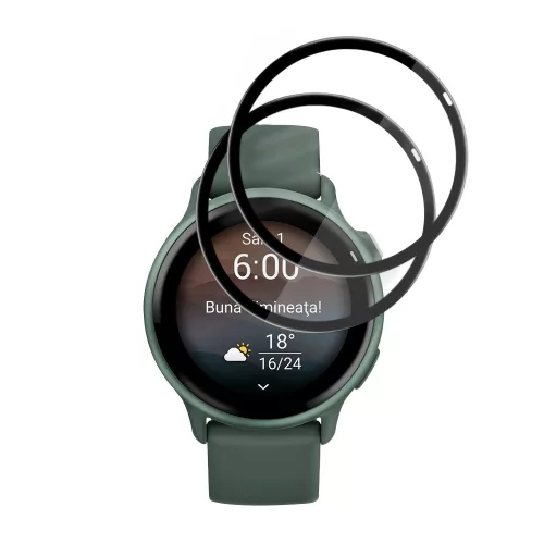 Techsuit - Nano Flex (2 pack) - Garmin vivoactive 6 - Black