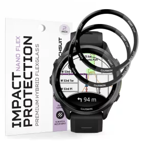   Techsuit - Nano Flex (2 pack) - Garmin Forerunner 970 / Forerunner 570 47mm - Black