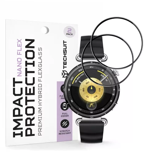 Techsuit - Nano Flex (2 pack) - Huawei Watch GT 6 41mm - Black