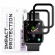 Techsuit - Nano Flex (2 pack) - Apple Watch 4 / 5 /6 / SE / SE 2 / SE 3 44mm - Black
