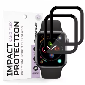   Techsuit - Nano Flex (2 pack) - Apple Watch 4 / 5 /6 / SE / SE 2 / SE 3 40mm - Black
