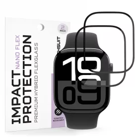   Techsuit - Nano Flex (2 pack) - Apple Watch 10 46mm / 11 46mm - Black