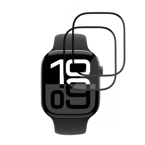 Techsuit - Nano Flex (2 pack) - Apple Watch 10 46mm / 11 46mm - Black