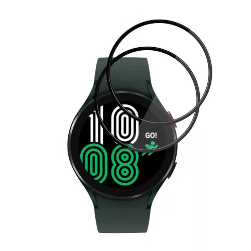 Techsuit - Nano Flex (2 pack) - Samsung Galaxy Watch4 44mm - Black