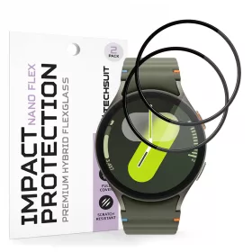   Techsuit - Nano Flex (2 pack) - Samsung Galaxy Watch7 44mm - Black