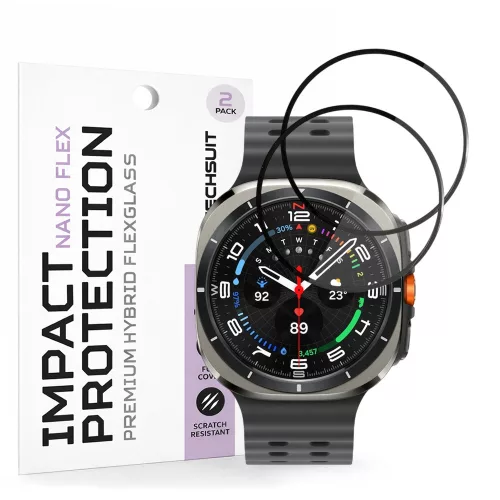 Techsuit - Nano Flex (2 pack) - Samsung Galaxy Watch Ultra 47mm - Black