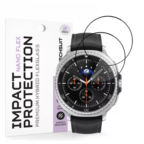 Techsuit - Nano Flex (2 pack) - Samsung Galaxy Watch8 Classic - Black