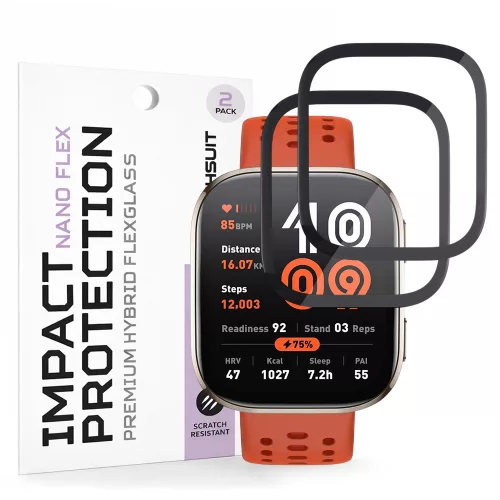 Techsuit - Nano Flex (2 pack) - Amazfit Bip 6 - Black