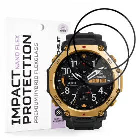   Techsuit - Nano Flex (2 pack) - Amazfit T-Rex 3 Pro 48mm - Black