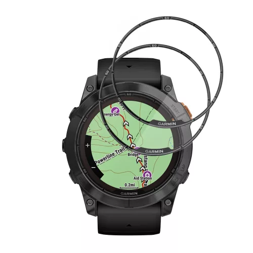 Techsuit - Nano Flex (2 pack) - Garmin Fenix 7X Pro Solar - Black