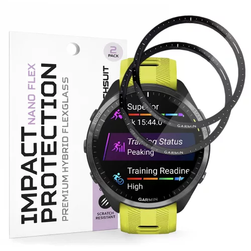 Techsuit - Nano Flex (2 pack) - Garmin Forerunner 965 - Black