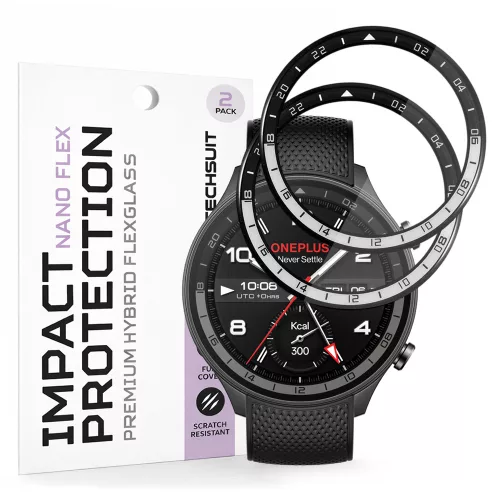 Techsuit - Nano Flex (2 pack) - OnePlus Watch 2R - Black