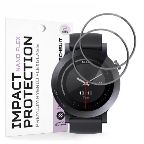 Techsuit - Nano Flex (2 pack) - Nothing CMF Watch 3 Pro - Black