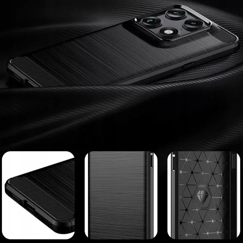 Techsuit - Carbon szilikon tok - Motorola Signature - Fekete