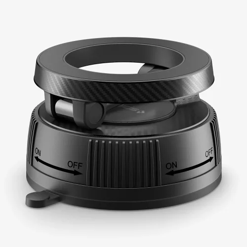 Spigen - Autós tartó OneTap MagFit MFT36 (ACP11172) - Műszerfalra, Szélvédőre, Polycarbonate, N52 x 20 Magnets  - Black