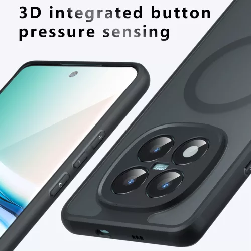 Techsuit - PureFrost MagSafe Ütésálló tok Ütésálló tok - Xiaomi Redmi Note 15 Pro 4G - Matt fekete