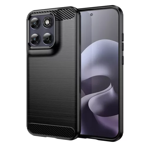 Techsuit - Carbon szilikon tok - Motorola Moto G77 / G67 - Fekete
