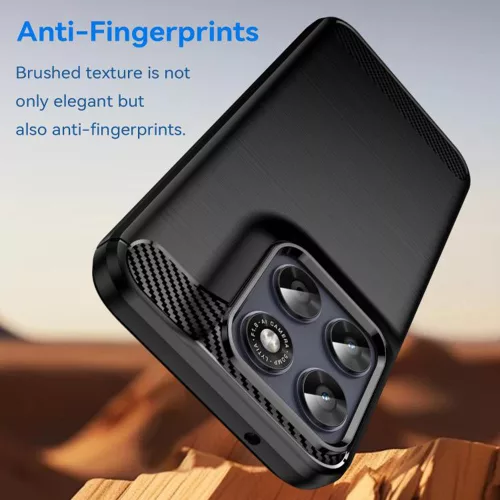 Techsuit - Carbon szilikon tok - Motorola Moto G77 / G67 - Fekete
