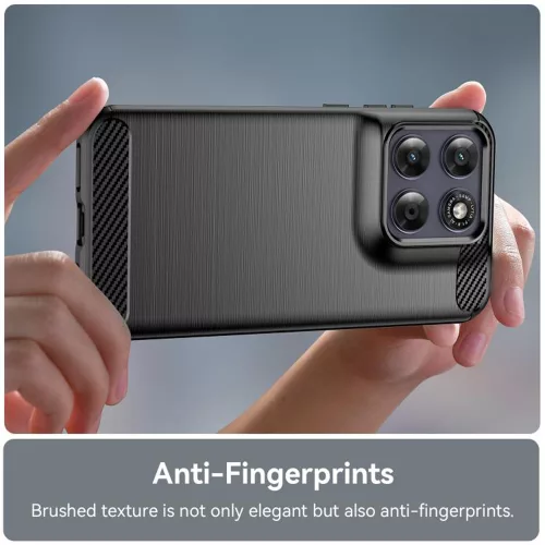Techsuit - Carbon szilikon tok - Motorola Moto G77 / G67 - Fekete