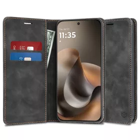   Techsuit - Confy Cover kinyitható tok - Motorola Moto G77 / G67 - Fekete