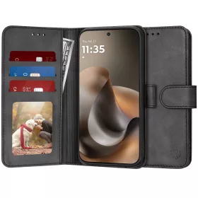   Techsuit - Diary Book kinyitható tok - Motorola Moto G77 / G67 - Fekete