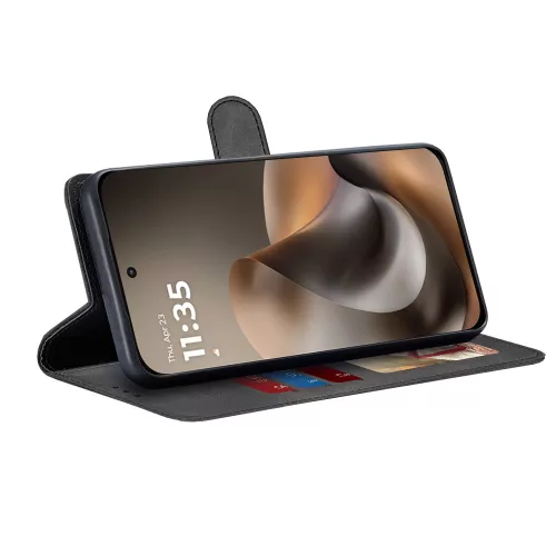 Techsuit - Diary Book kinyitható tok - Motorola Moto G77 / G67 - Fekete