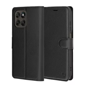 Techsuit - Leather Folio - Motorola Moto G77 / G67 - Black