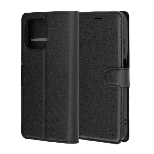 Techsuit - Leather Folio - Motorola Moto G77 / G67 - Black