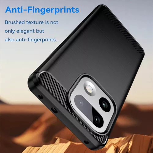 Techsuit - Carbon szilikon tok - Realme 16 Pro+ - Fekete