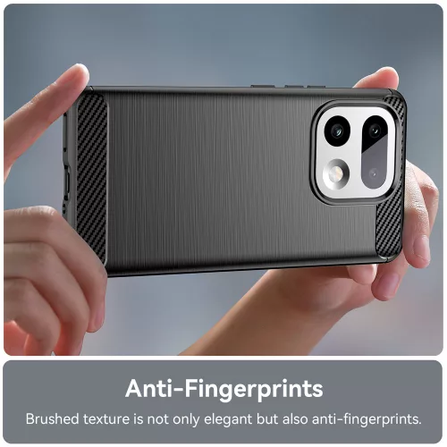 Techsuit - Carbon szilikon tok - Realme 16 Pro+ - Fekete