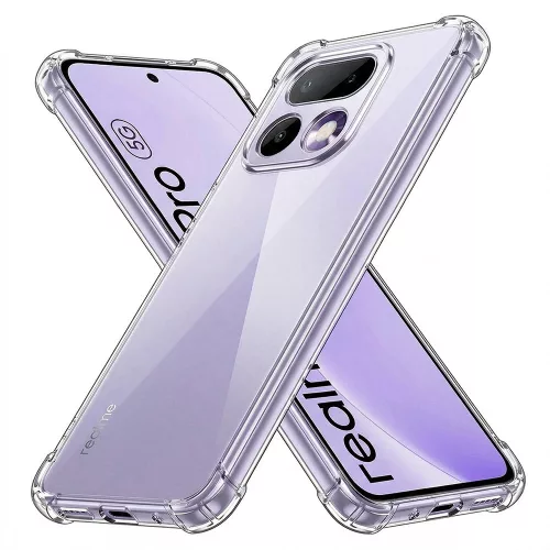 Techsuit - Shockproof Átlátszó Ütésálló Szilikon tok - Realme 16 Pro - Átlátszó