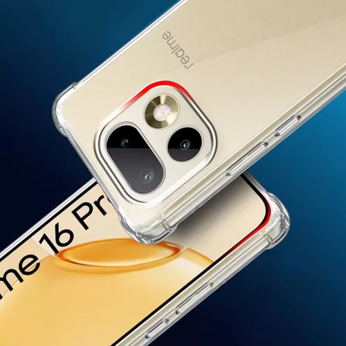 Techsuit - Shockproof Átlátszó Ütésálló Szilikon tok - Realme 16 Pro - Átlátszó