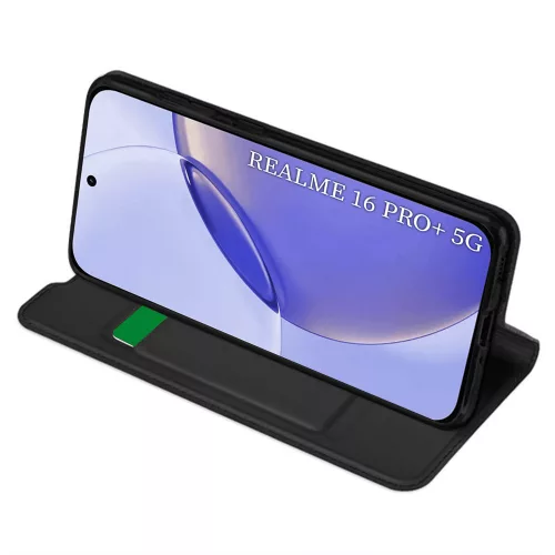 Techsuit - Magskin Book kinyitható tok - Realme 16 Pro - Fekete