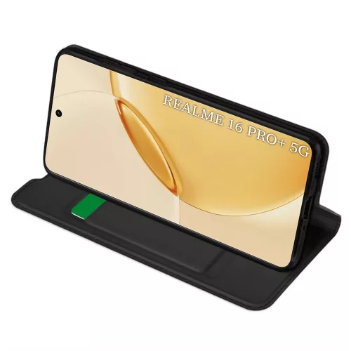 Techsuit - Magskin Book kinyitható tok - Realme 16 Pro+ - Fekete