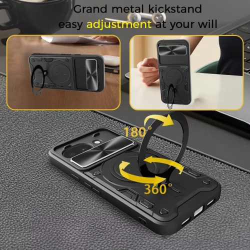 Techsuit - CamGuard Pro ütésálló tok - Google Pixel 10a - Fekete