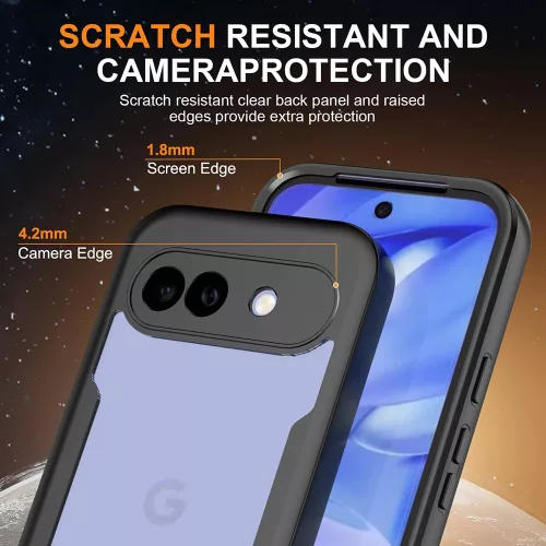 Techsuit - ColorVerse 360 tok kijelzővédővel - Google Pixel 10a - Fekete