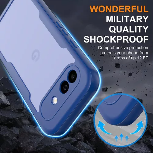 Techsuit - ColorVerse 360 tok kijelzővédővel - Google Pixel 10a - Kék
