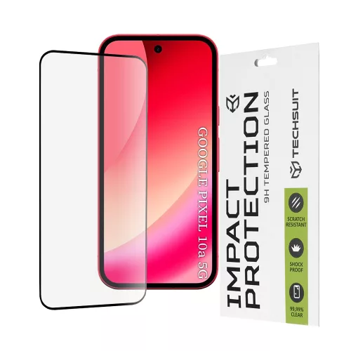 Techsuit - 111D Full Cover / Full Glue üvegfólia - Google Pixel 10a - Fekete