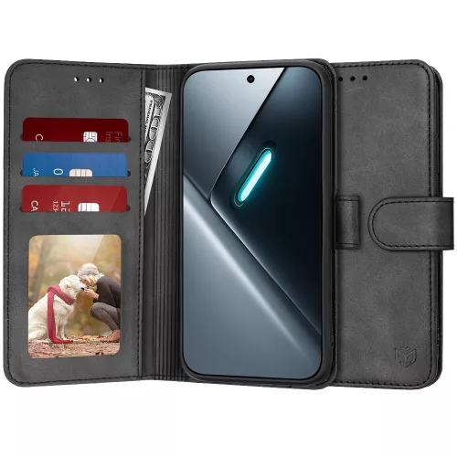 Techsuit - Diary Book kinyitható tok - Xiaomi Poco X8 Pro - Fekete
